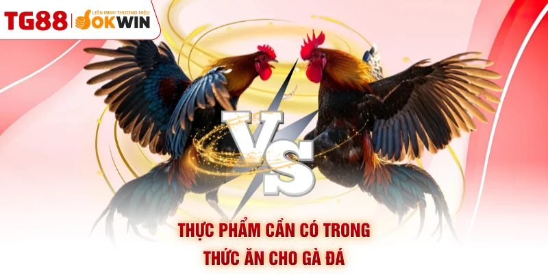 Thực phẩm cần có trong thức ăn cho gà đá